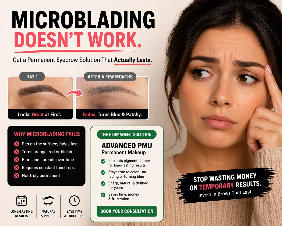 למה גבות דלילות חוזרות אחרי מיקרובליידינג — והפתרון הקבוע